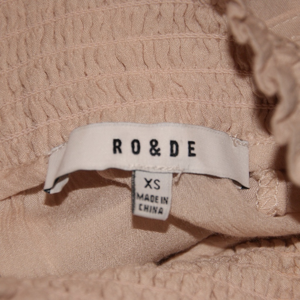 Anthro RO & DE Blush Cold Shoulder Blouse sz XS - Picture 5 of 8